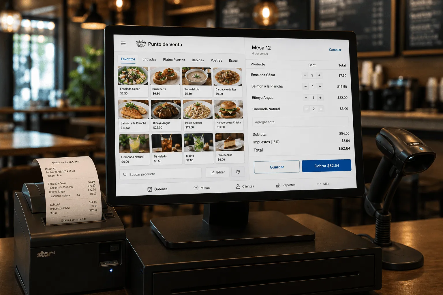 Sistema de punto de venta e inventario para restaurantes